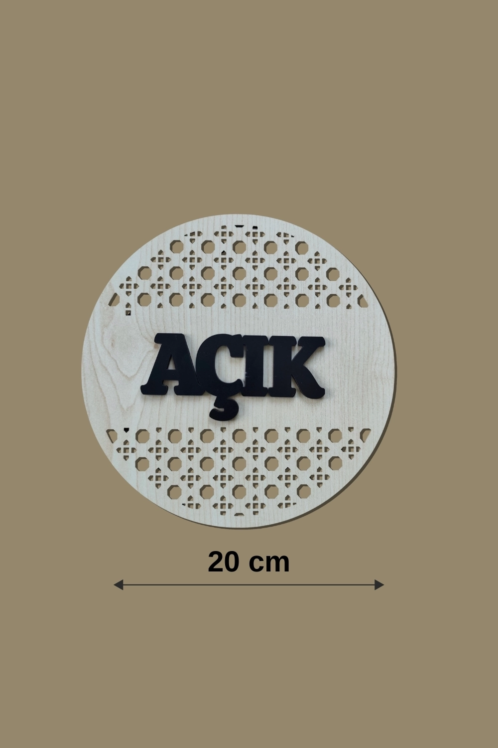 Rattan Model AÇIK-KAPALI Tabelası - Kırmızı