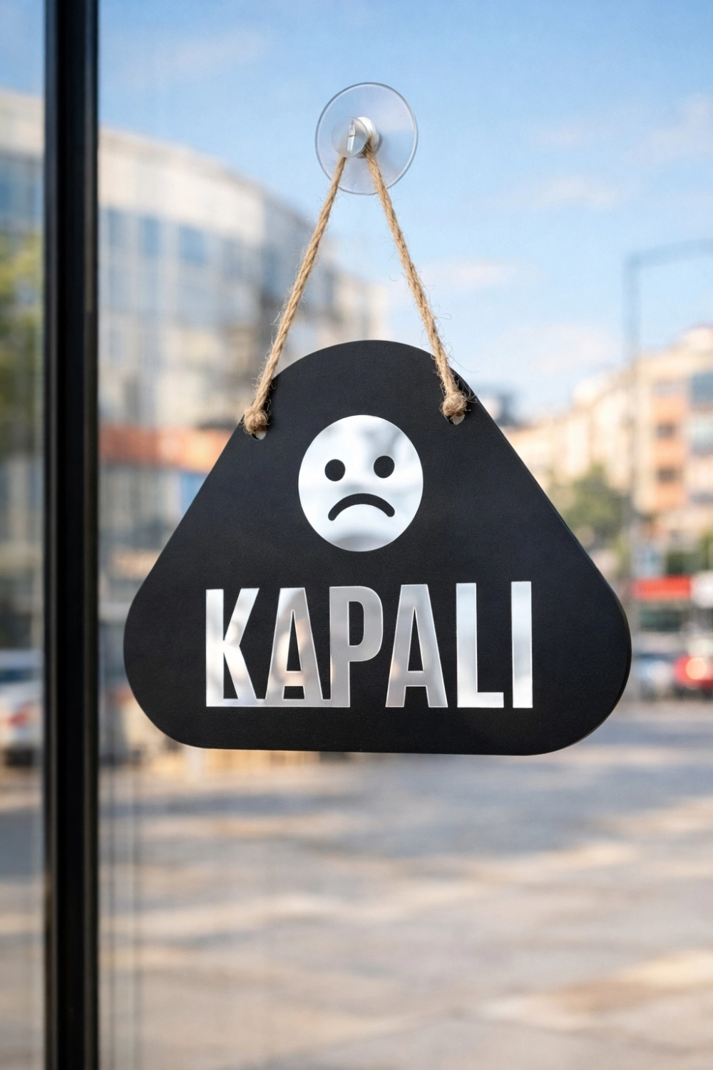 Pleksi Detaylı Emoji Desenli Açık-Kapalı Yönlendirme Tabelası-Gümüş