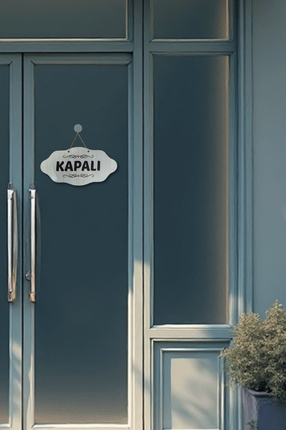 Dekoratif AÇIK-KAPALI Tabelası - Akçaağaç