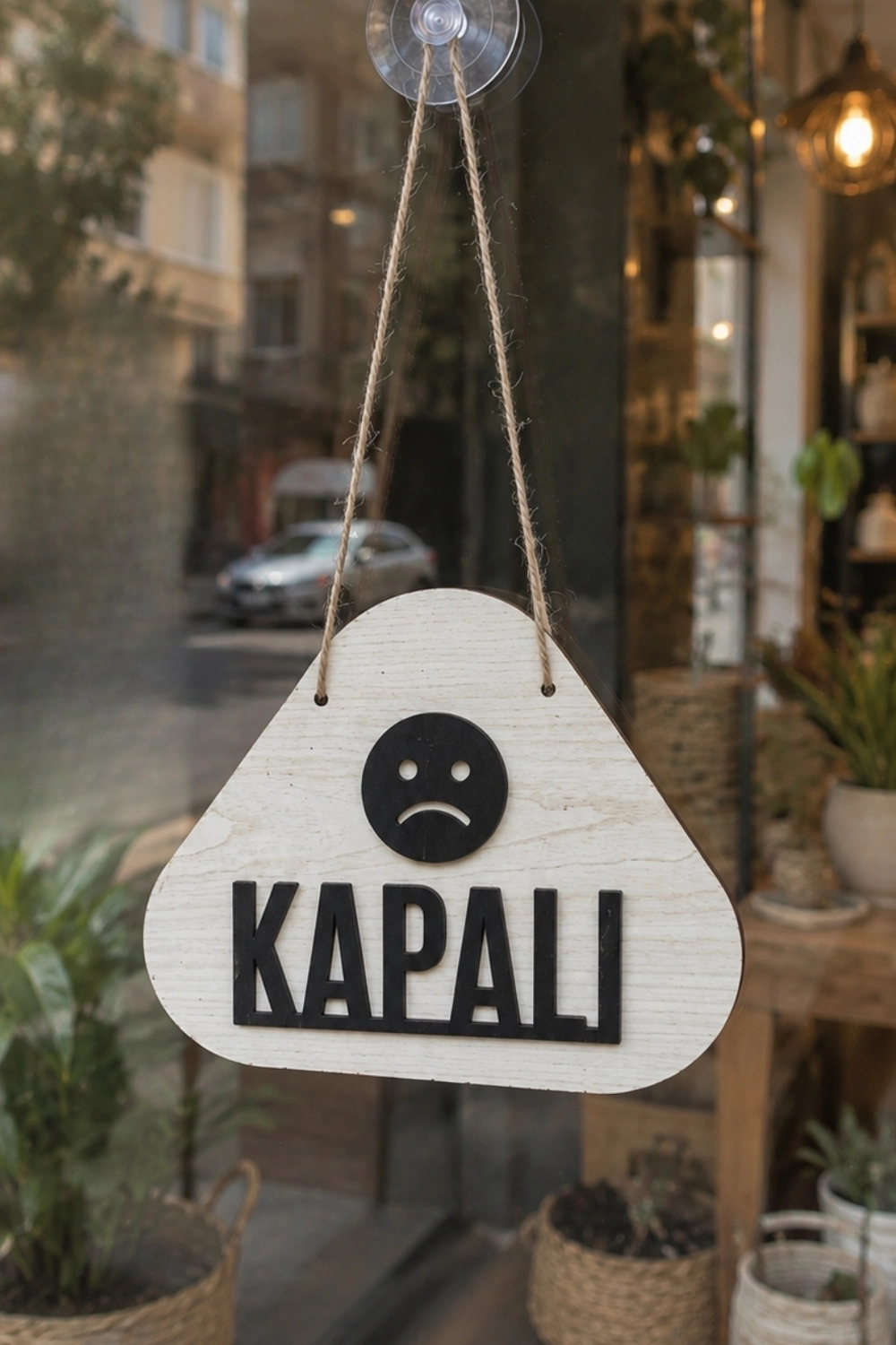 Emoji Desenli Açık-Kapalı Yönlendirme Tabelası - Akçaağaç