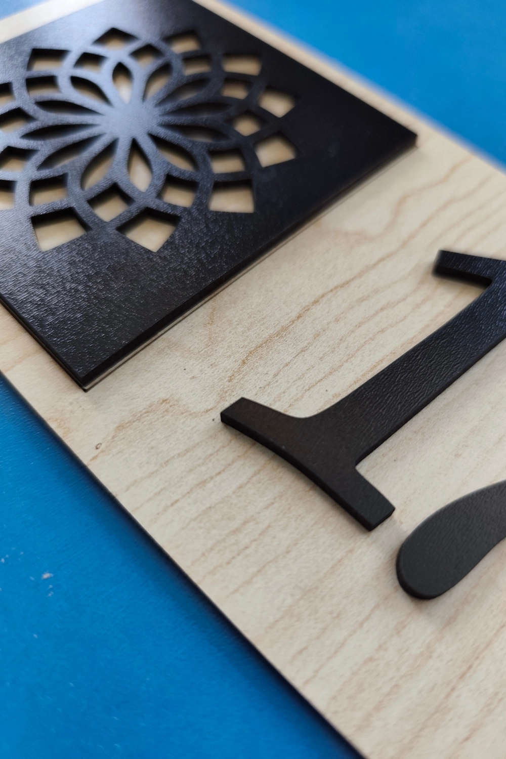 12’li Ahşap Kapı Numarası Seti | 3 mm MDF Lazer Kesim - Akçaağaç