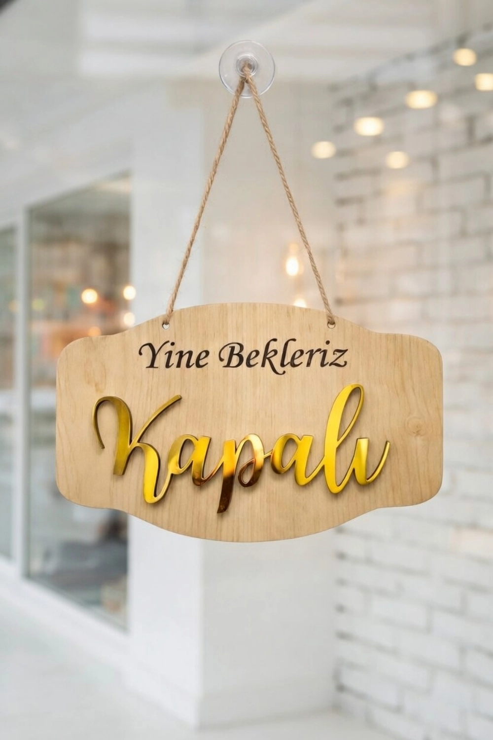 Pleksi Yazılı Modern AÇIK-KAPALI Tabelası - Akçaağaç