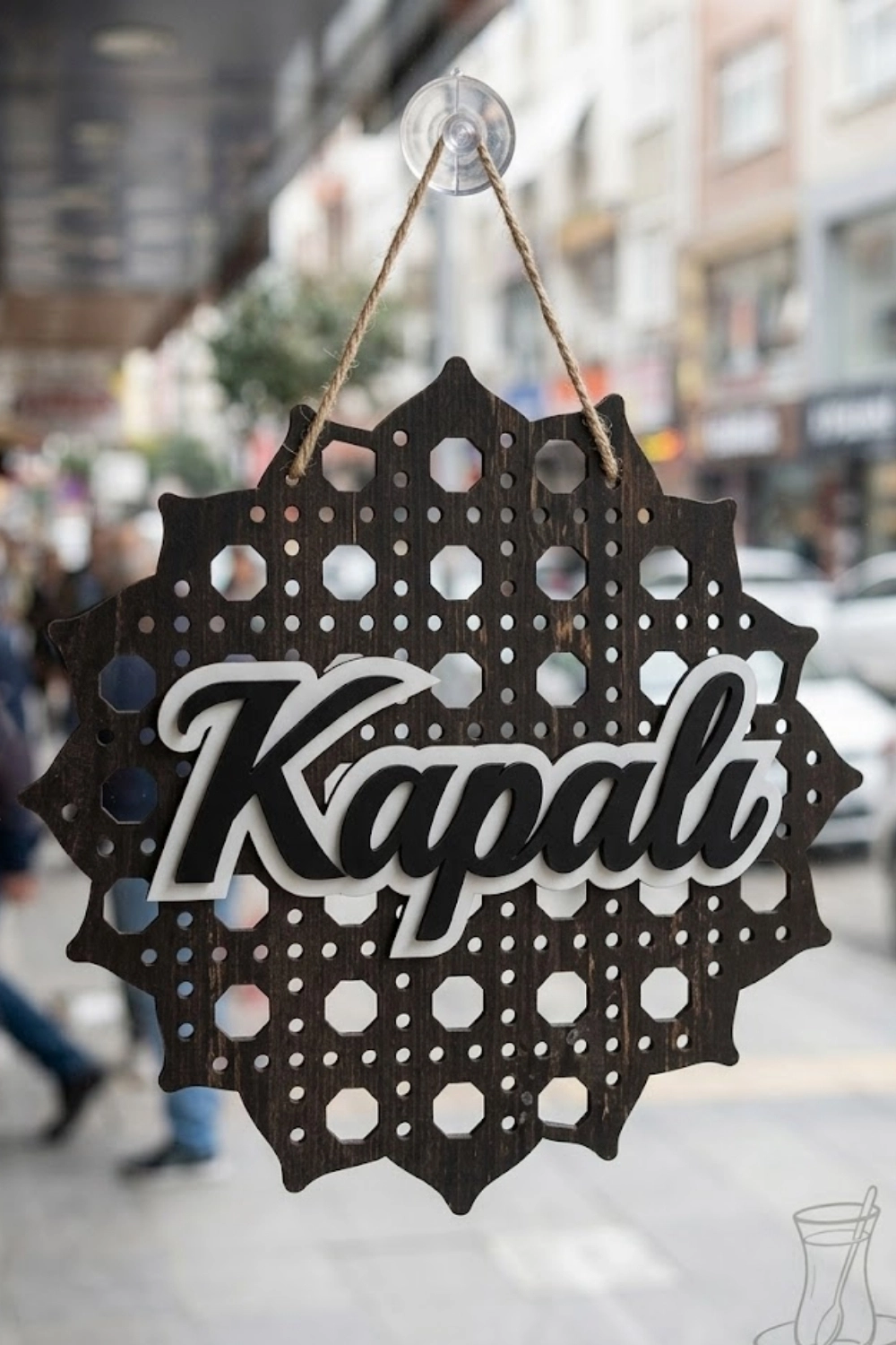 Rattan 5 Katmanlı Model AÇIK-KAPALI Tabelası  -Rebap
