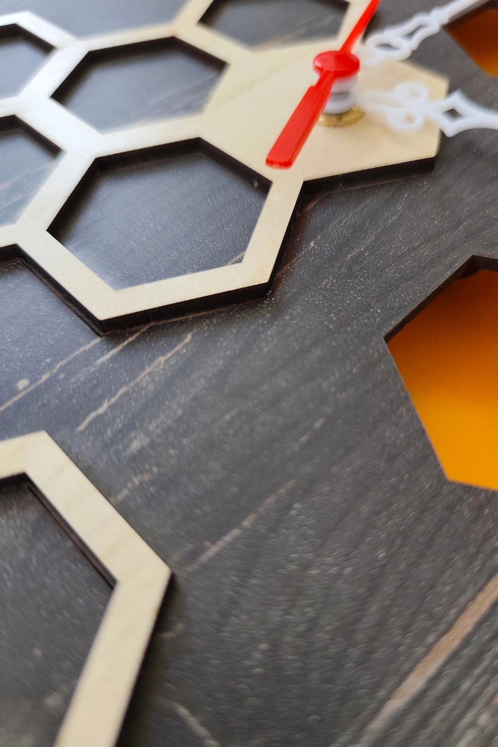 Yuvarlak Lazer Kesim Modern İki Katlı Mdf Duvar Saati