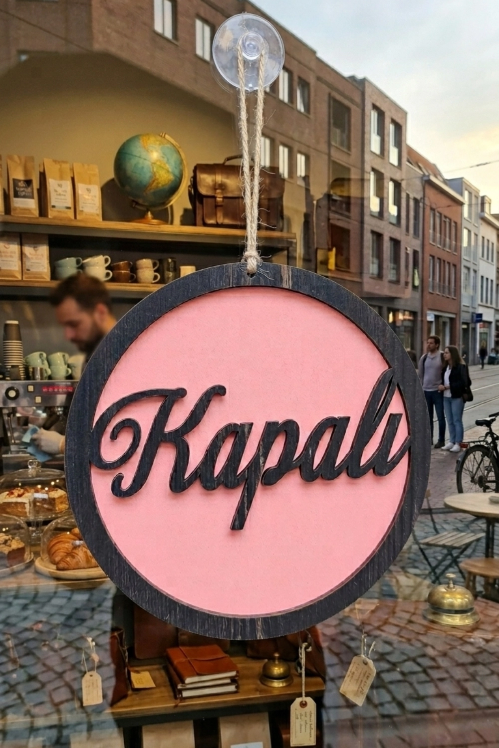 Yuvarlak Model 3D AÇIK-KAPALI Tabelası - Pembe