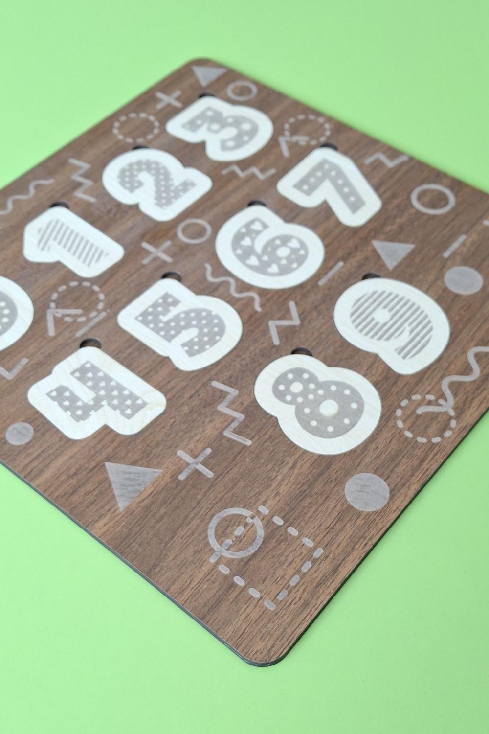 Çocuk Puzzle (Yapboz) Birinci Sınıf Ahşap Rakamlar Eğitici Öğretici Eğlenceli Set