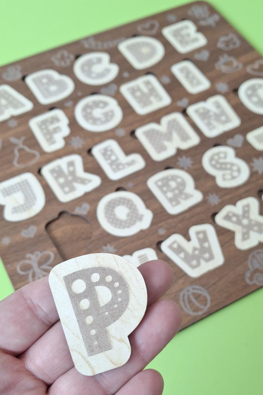 Çocuk Puzzle (Yapboz) Birinci Sınıf Ahşap Harfler Eğitici Öğretici Eğlenceli Set