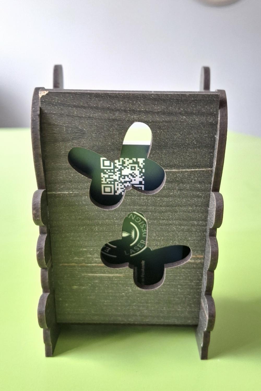 Kartvizitleriniz İçin Doğal ve Zarif Çözüm Desenli 3 mm MDF Kartvizitlik-Ceviz