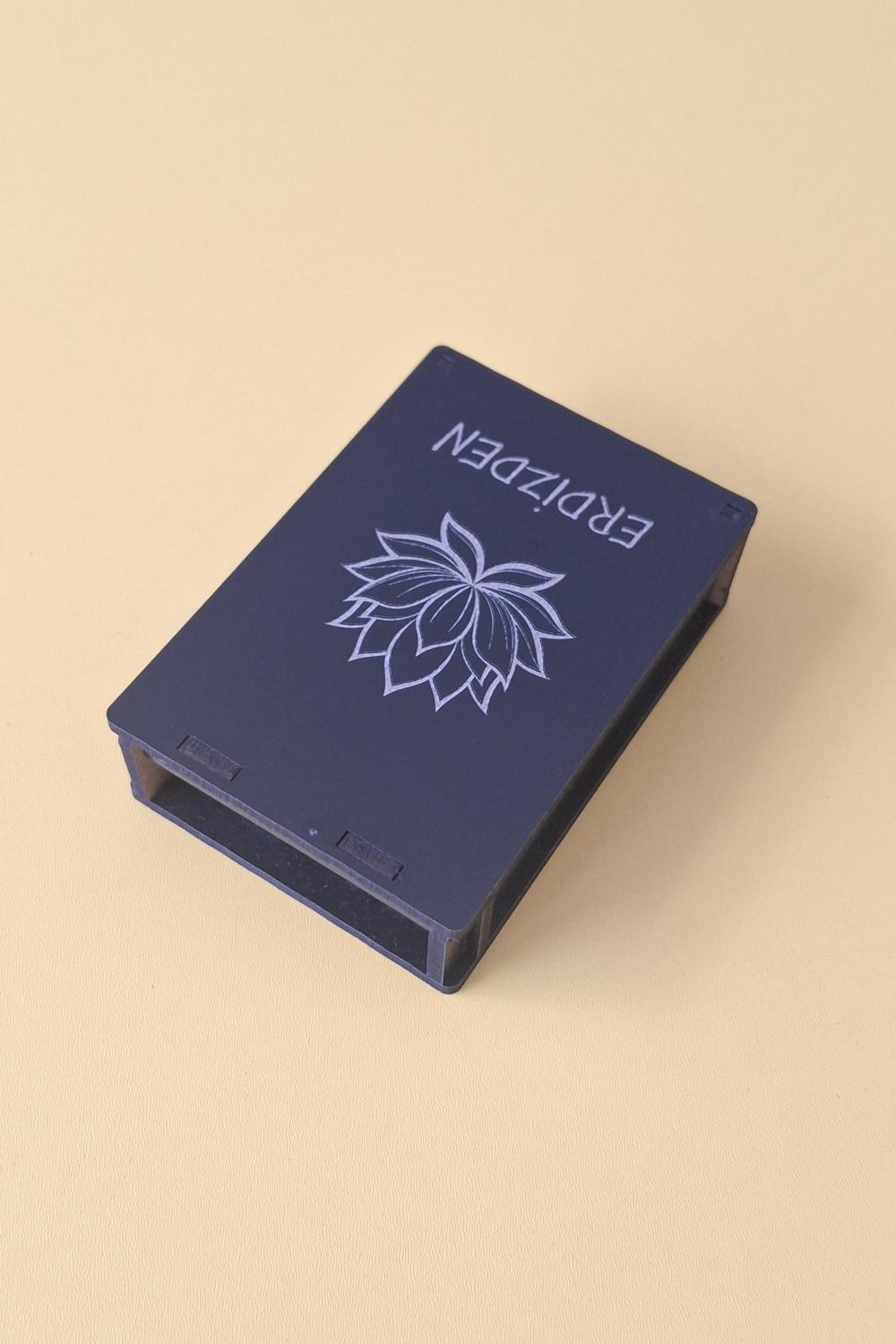 Kişiye Özel Lotus Çiçeği Desenli Çok Amaçlı Kutu - 9,5 x 6,5 X 2,5 cm