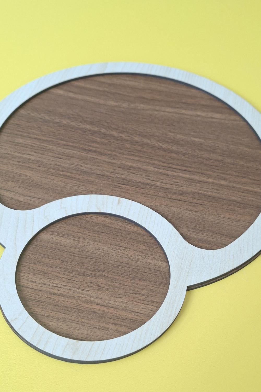 Birinci Sınıf Ahşap Lazer Kesim MDF Yemek Servis ve Sunum Tahtası