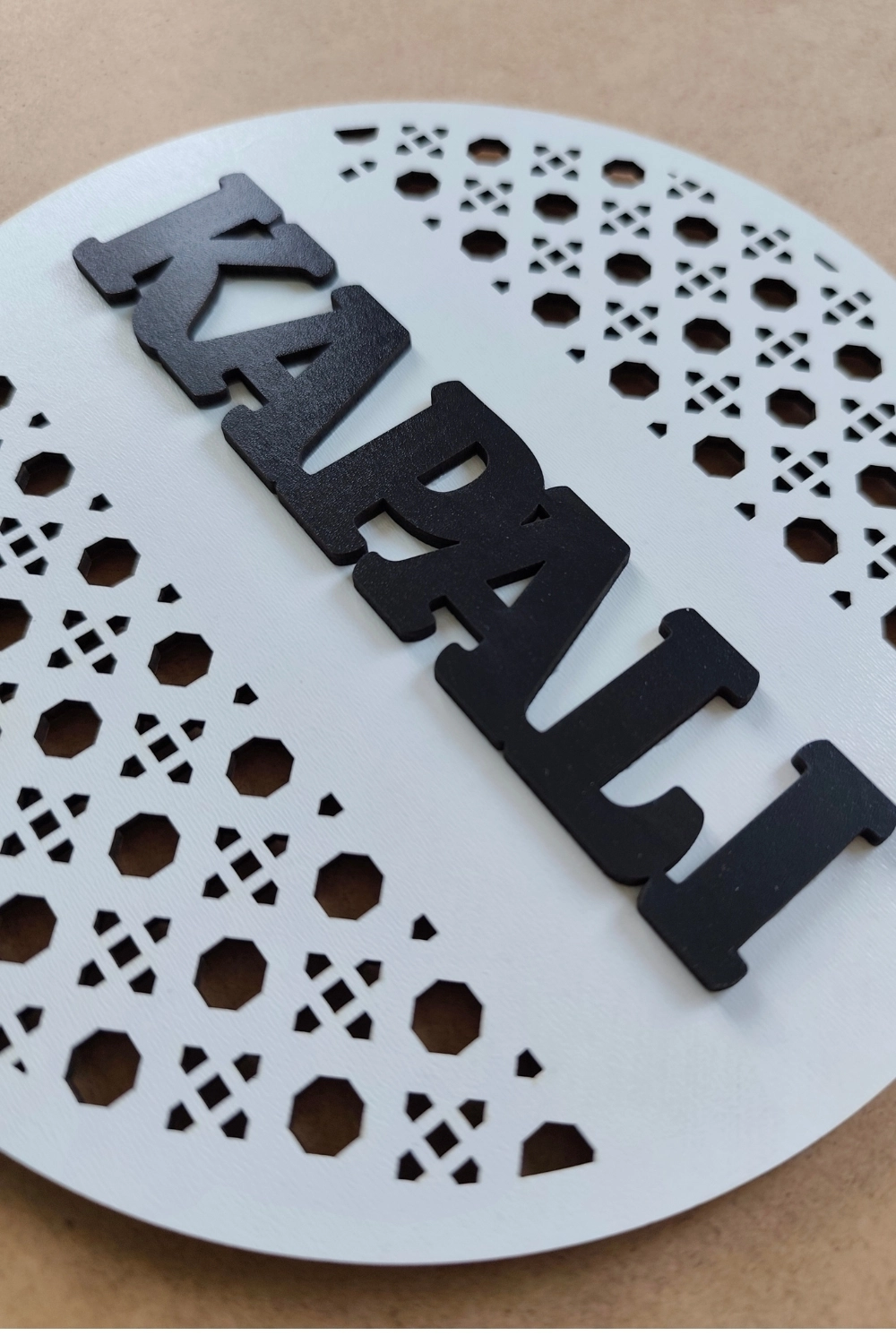 Rattan Model AÇIK-KAPALI Tabelası - Beyaz