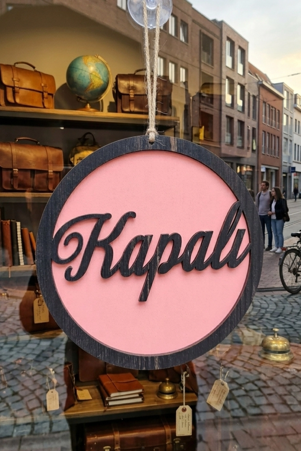 Yuvarlak Model 3D AÇIK-KAPALI Tabelası - Pembe
