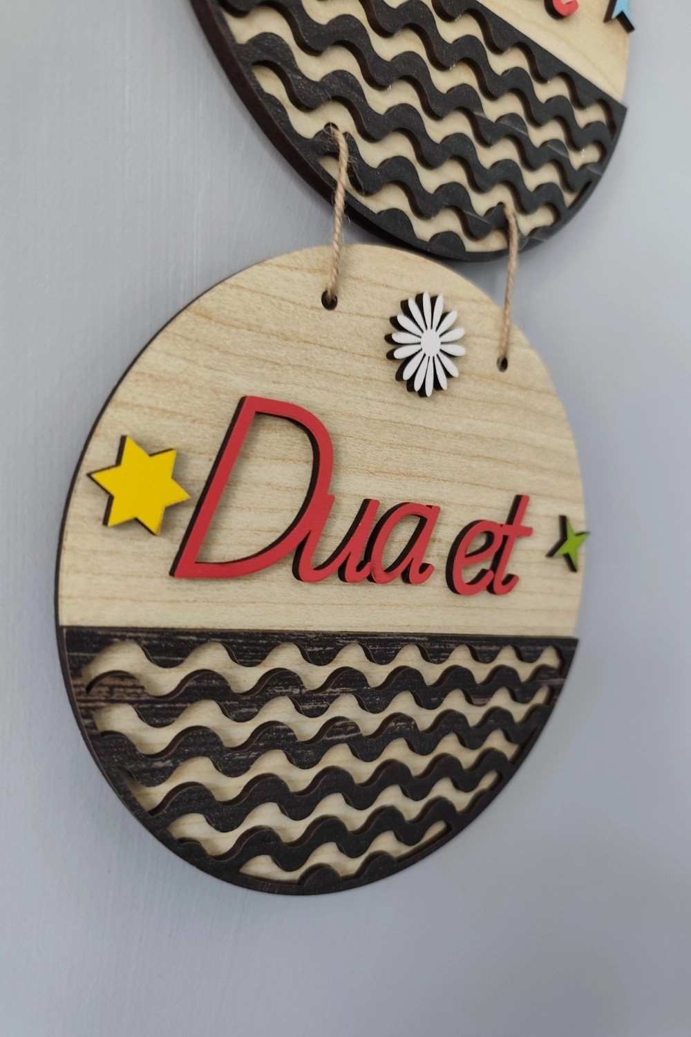 Sabret Şükret Dua Et Mdf Kapı Süsü - Akçaağaç