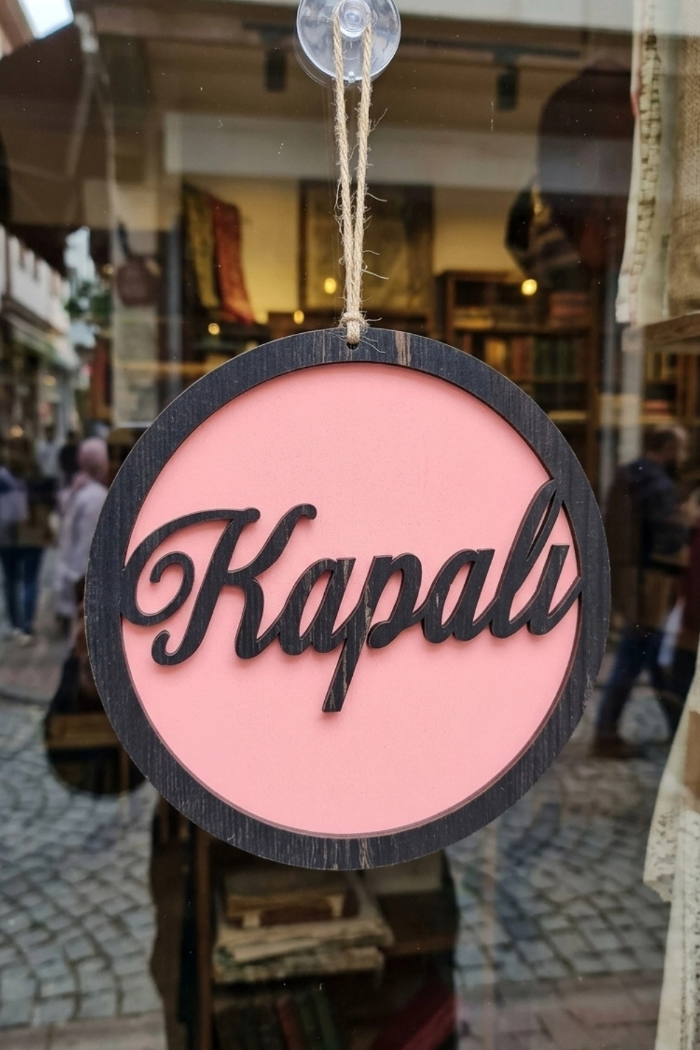 Yuvarlak Model 3D AÇIK-KAPALI Tabelası - Pembe