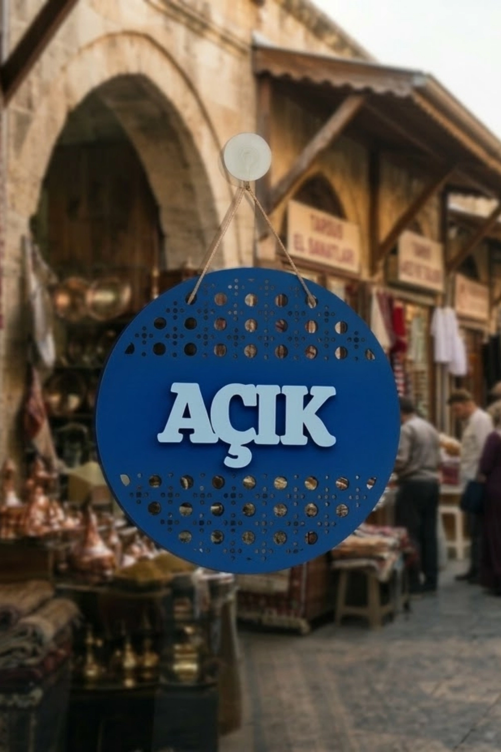 Rattan Model AÇIK-KAPALI Tabelası - Saks