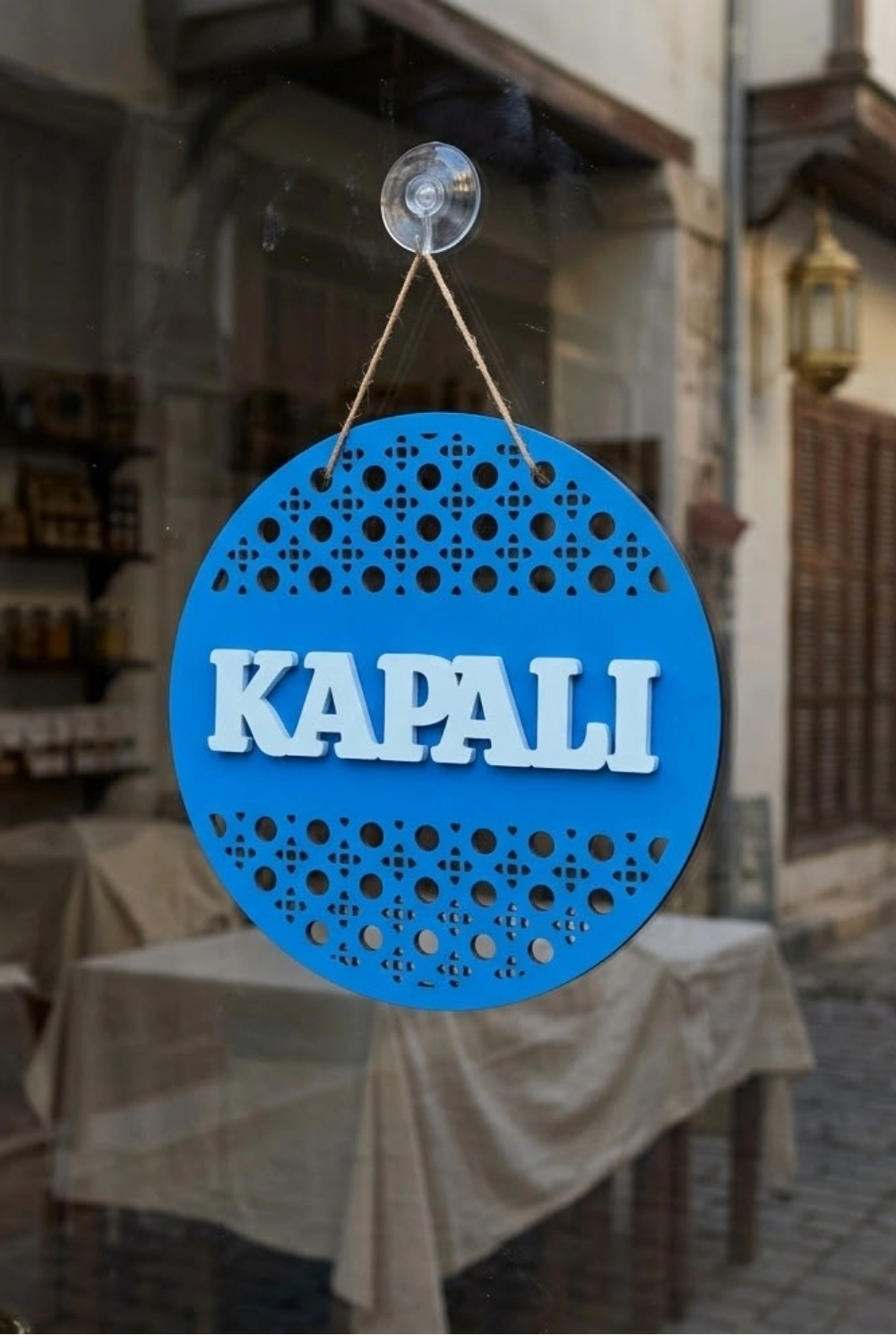 Rattan Model AÇIK-KAPALI Tabelası - Saks