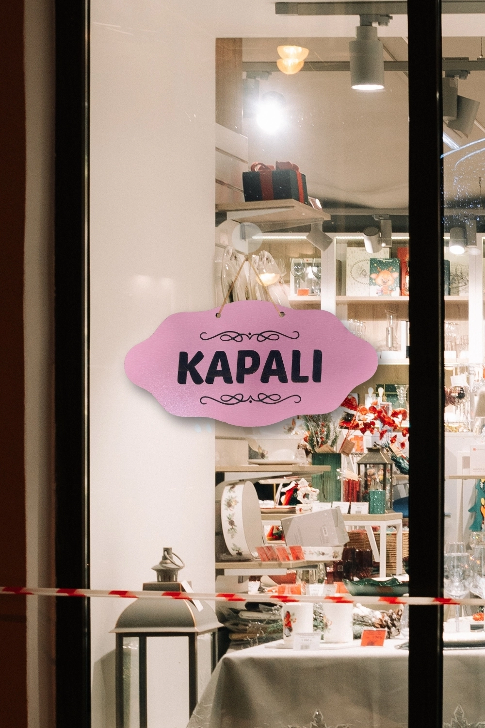 Dekoratif AÇIK-KAPALI Tabelası - Pembe