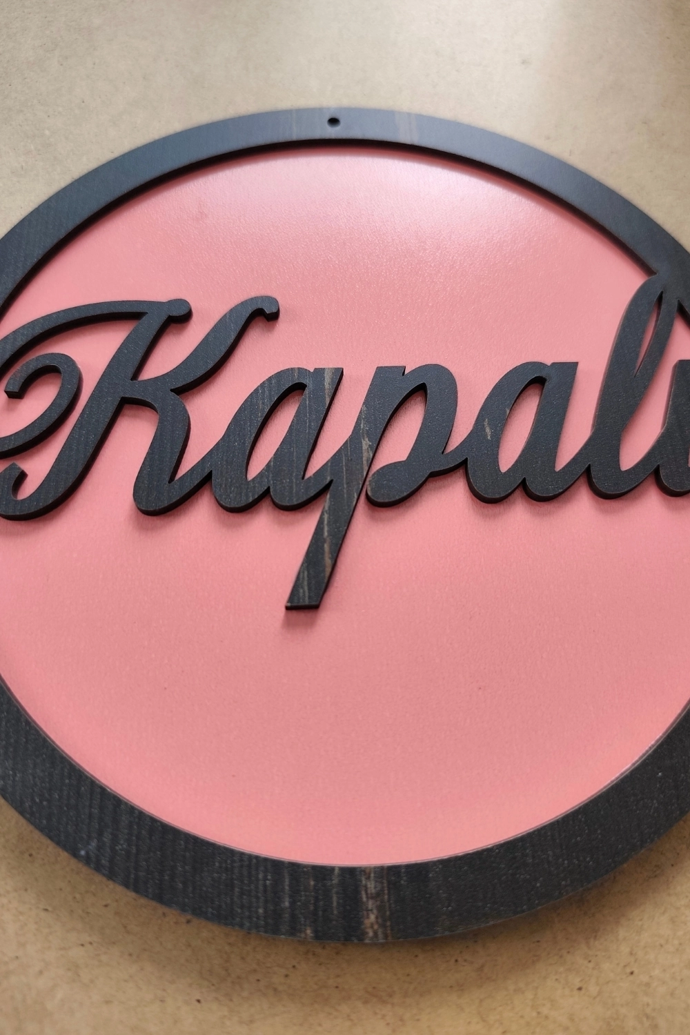 Yuvarlak Model 3D AÇIK-KAPALI Tabelası - Pembe