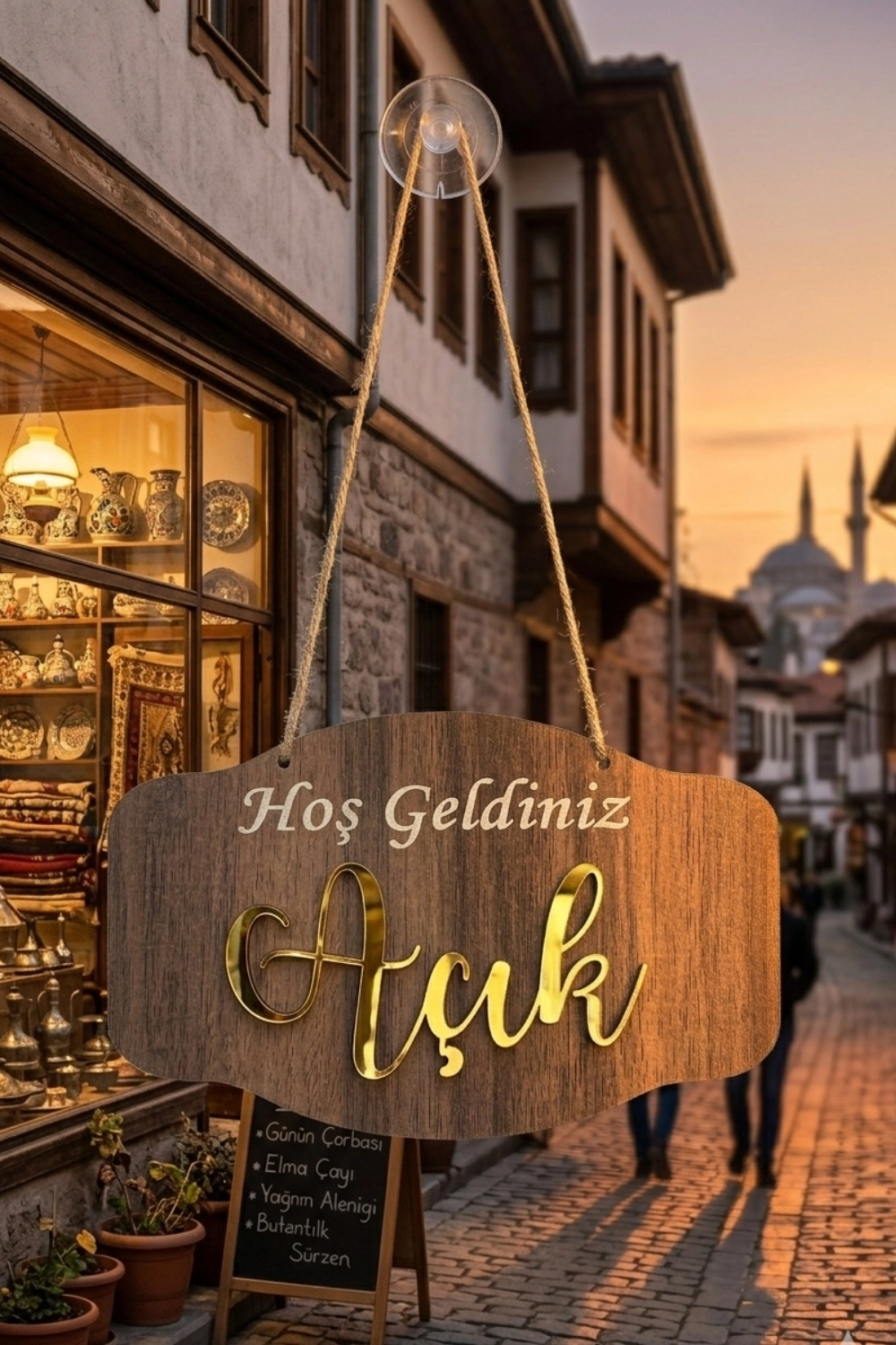 Pleksi Yazılı Modern AÇIK-KAPALI Tabelası - Gediz
