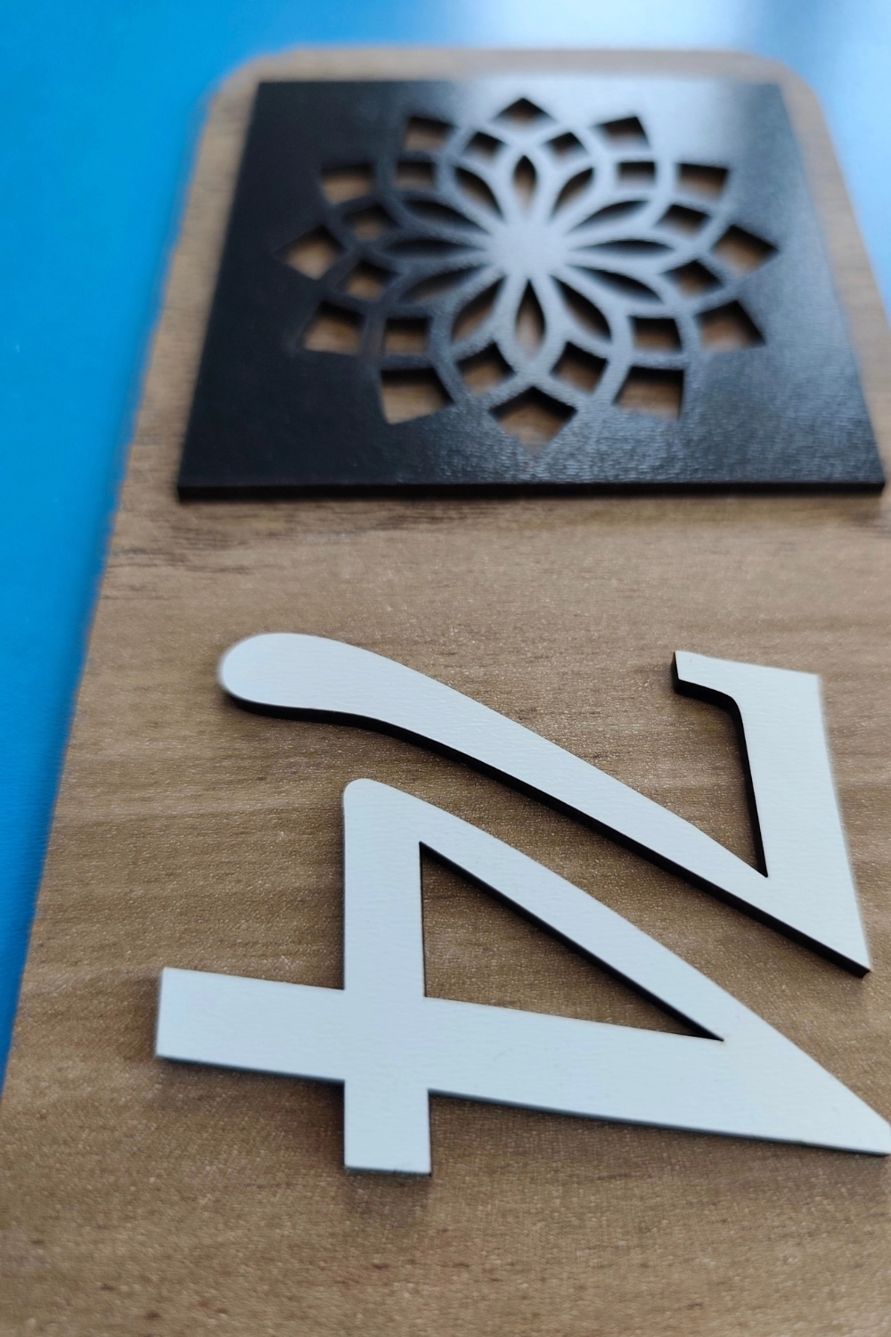 12’li Ahşap Kapı Numarası Seti | 3 mm MDF Lazer Kesim - Gediz