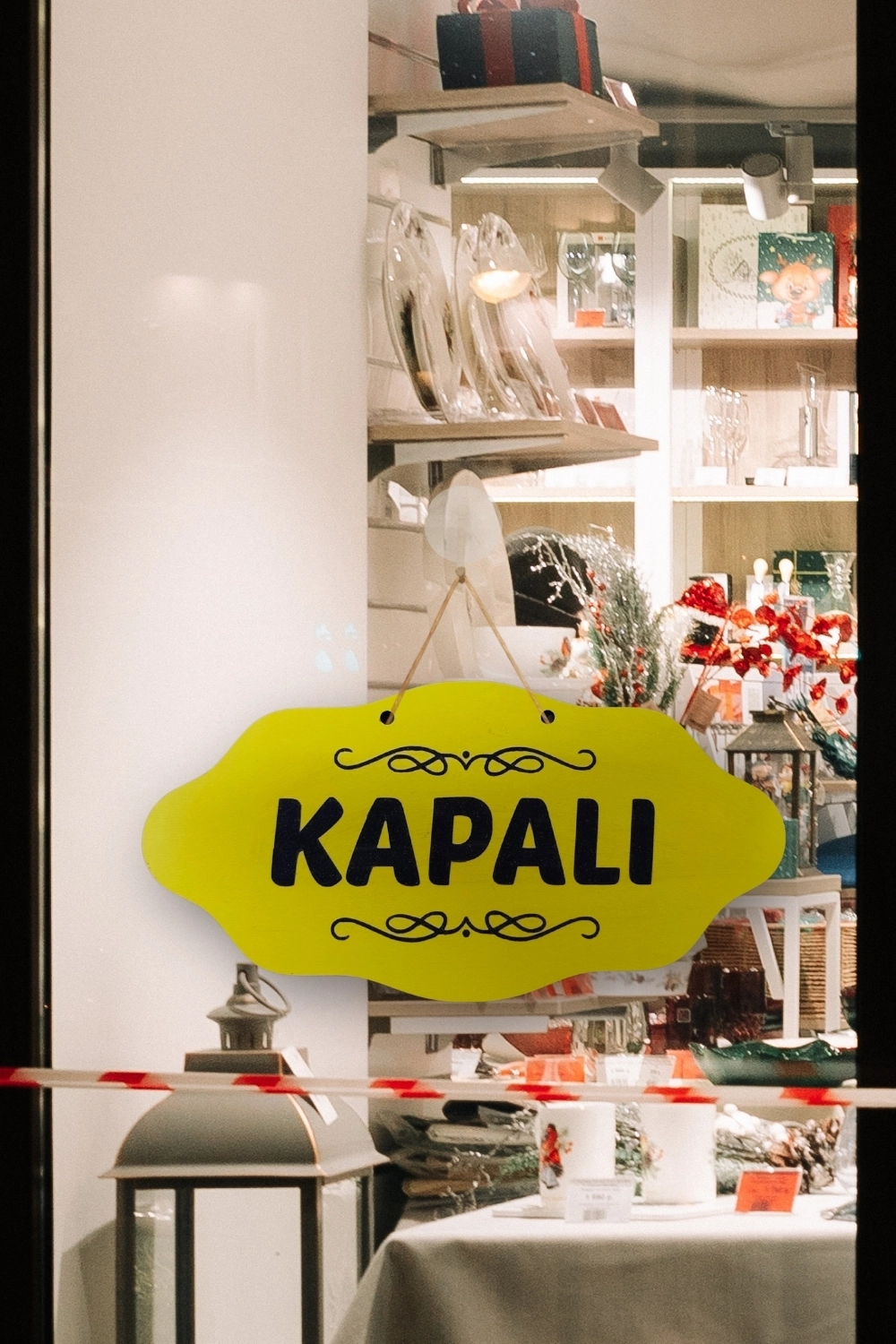 Dekoratif AÇIK-KAPALI Tabelası - Sarı