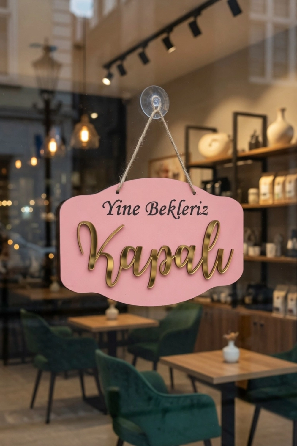 Pleksi Yazılı Modern AÇIK-KAPALI Tabelası - Pembe