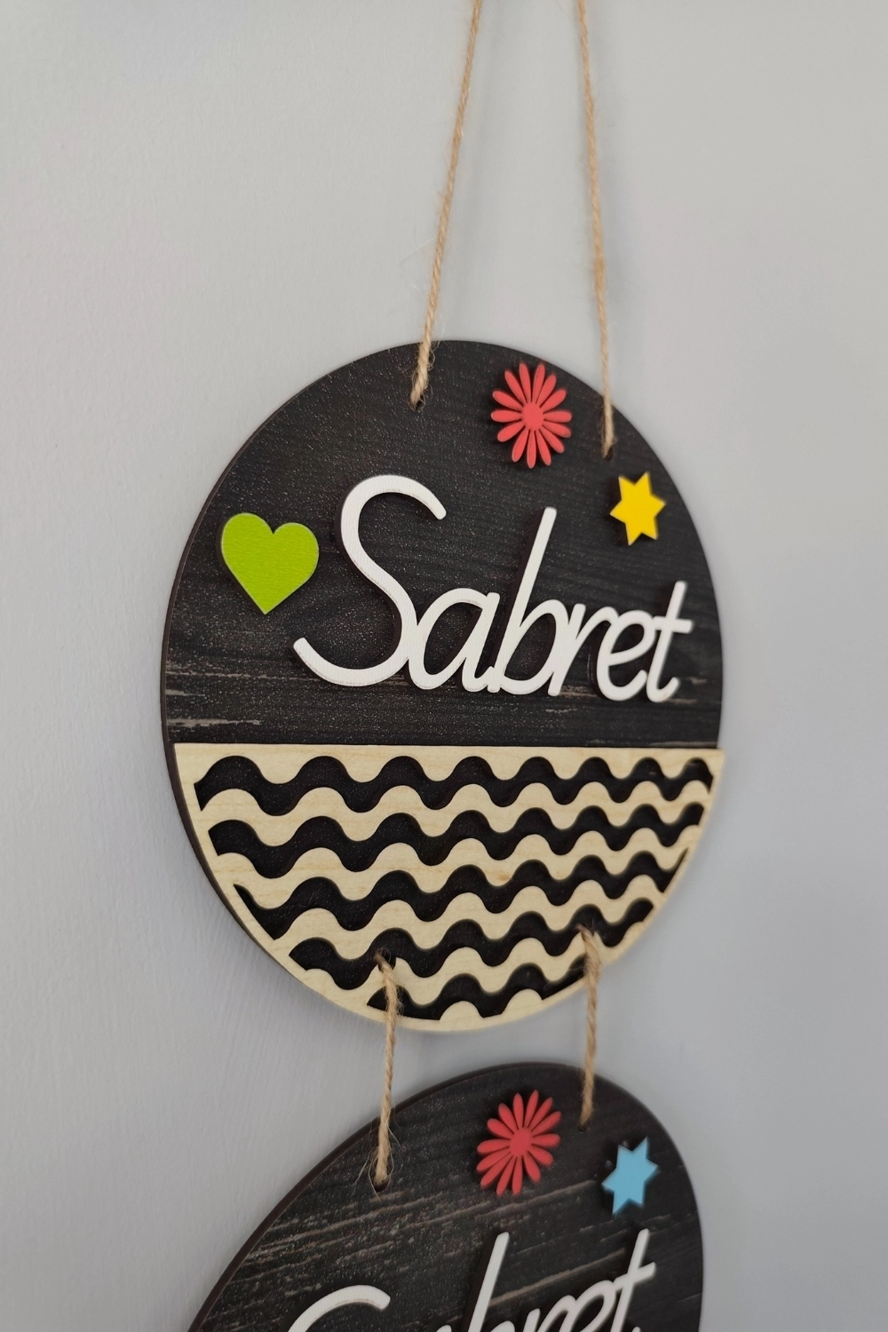 Sabret Şükret Dua Et Mdf Kapı Süsü - Rebap