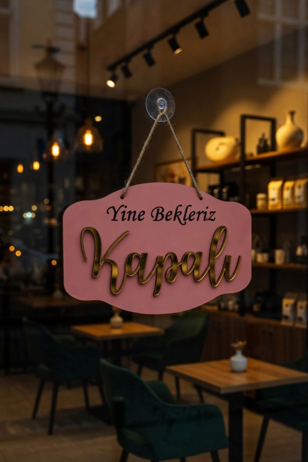 Pleksi Yazılı Modern AÇIK-KAPALI Tabelası - Pembe
