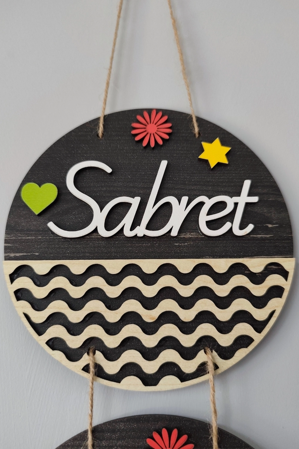 Sabret Şükret Dua Et Mdf Kapı Süsü - Rebap