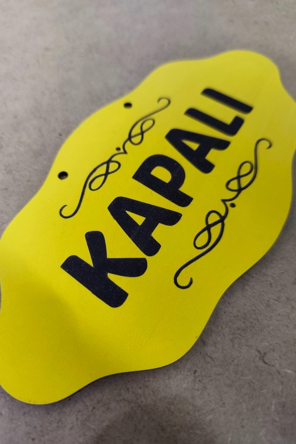 Dekoratif AÇIK-KAPALI Tabelası - Sarı