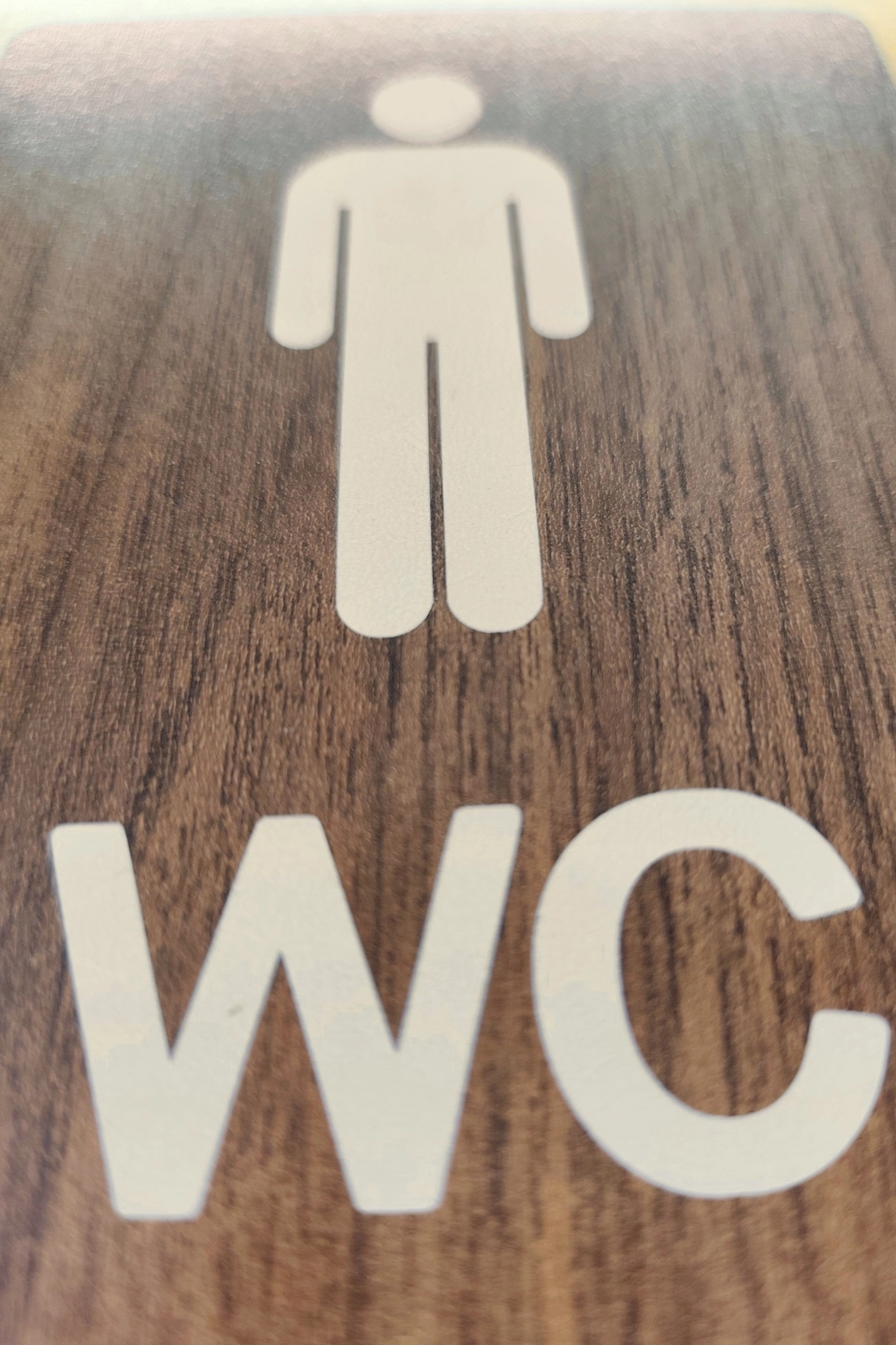 İkili Takım WC Kadın-Erkek Yönlendirme Tabelası - Ceviz