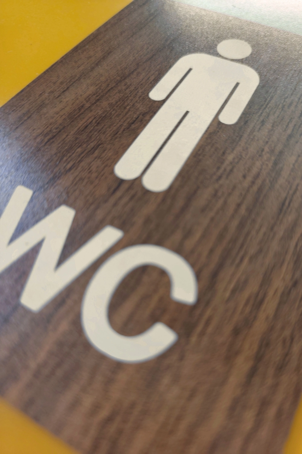 İkili Takım WC Kadın-Erkek Yönlendirme Tabelası - Ceviz