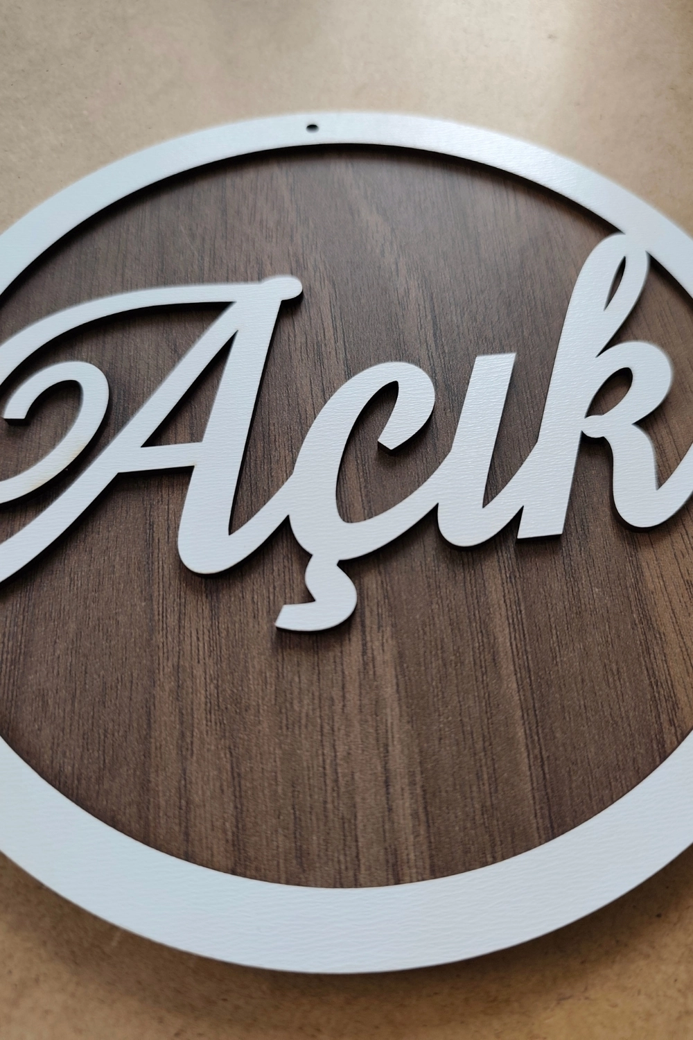 Yuvarlak Model 3D AÇIK-KAPALI Tabelası - Gediz