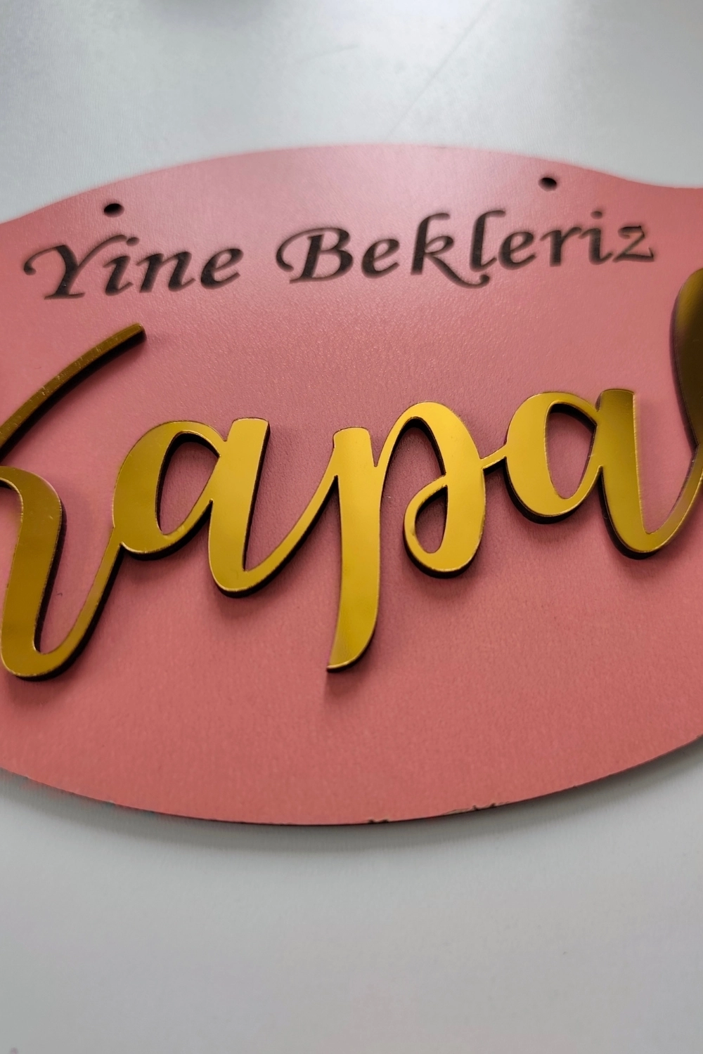 Pleksi Yazılı Modern AÇIK-KAPALI Tabelası - Pembe