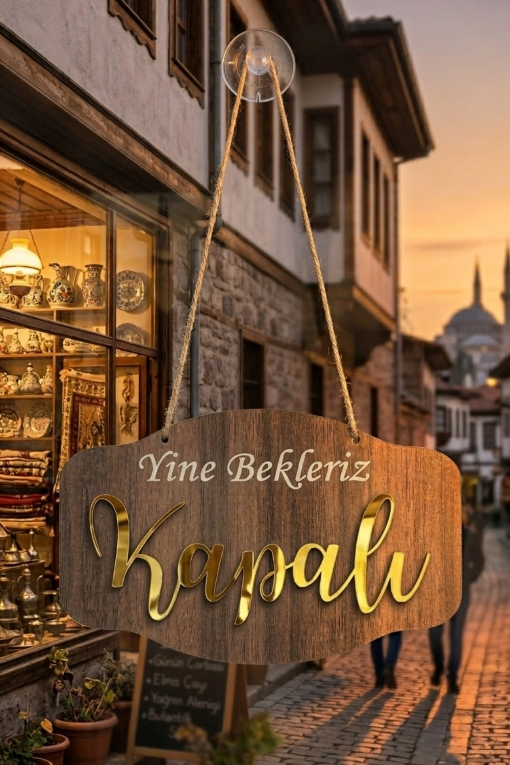 Pleksi Yazılı Modern AÇIK-KAPALI Tabelası - Gediz