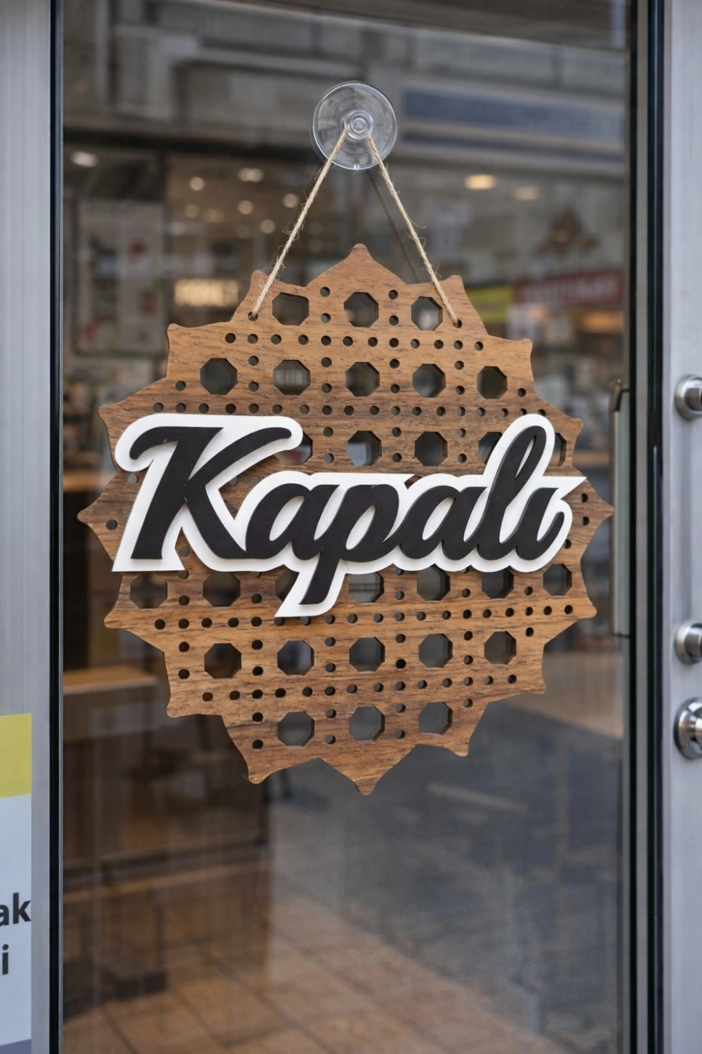 Rattan 5 Katmanlı Model AÇIK-KAPALI Tabelası - Gediz
