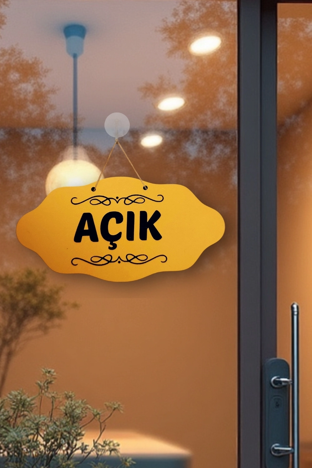 Dekoratif AÇIK-KAPALI Tabelası - Turuncu