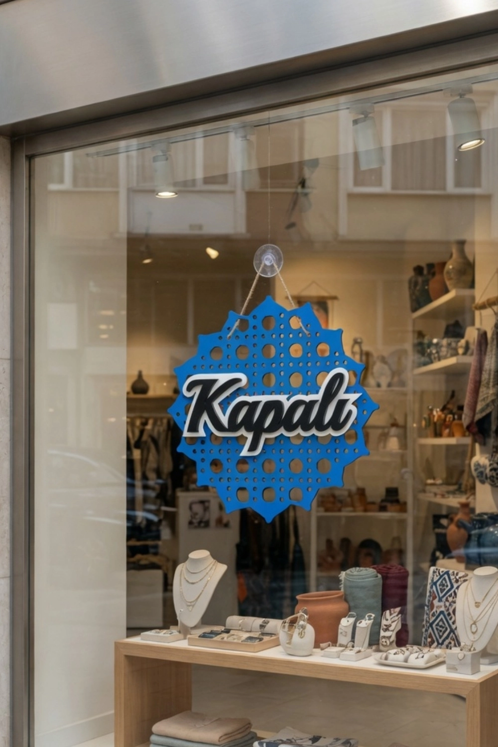 Rattan 5 Katmanlı Model AÇIK-KAPALI Tabelası - Saks