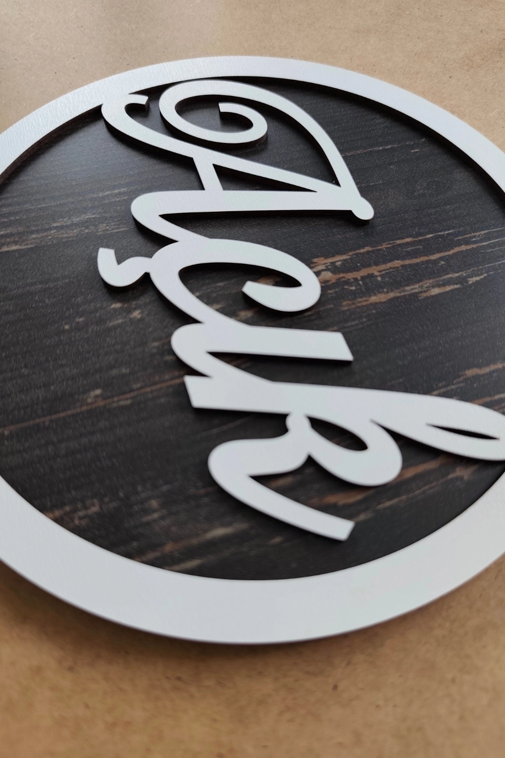 Yuvarlak Model 3D AÇIK-KAPALI Tabelası -Rebap