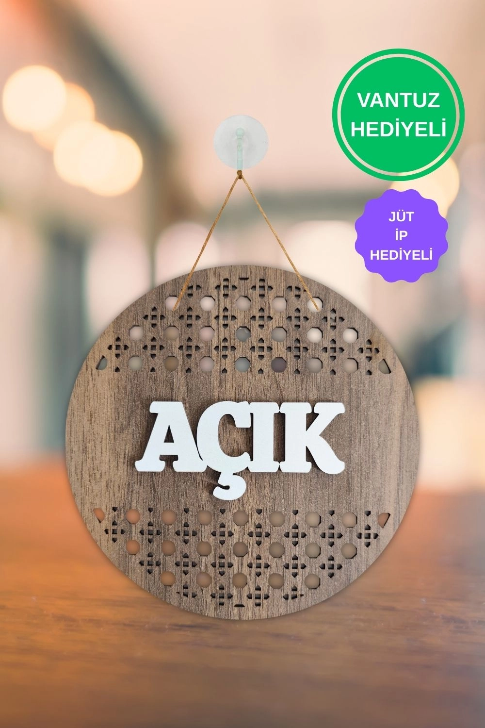 Rattan Model AÇIK-KAPALI Tabelası - Gediz