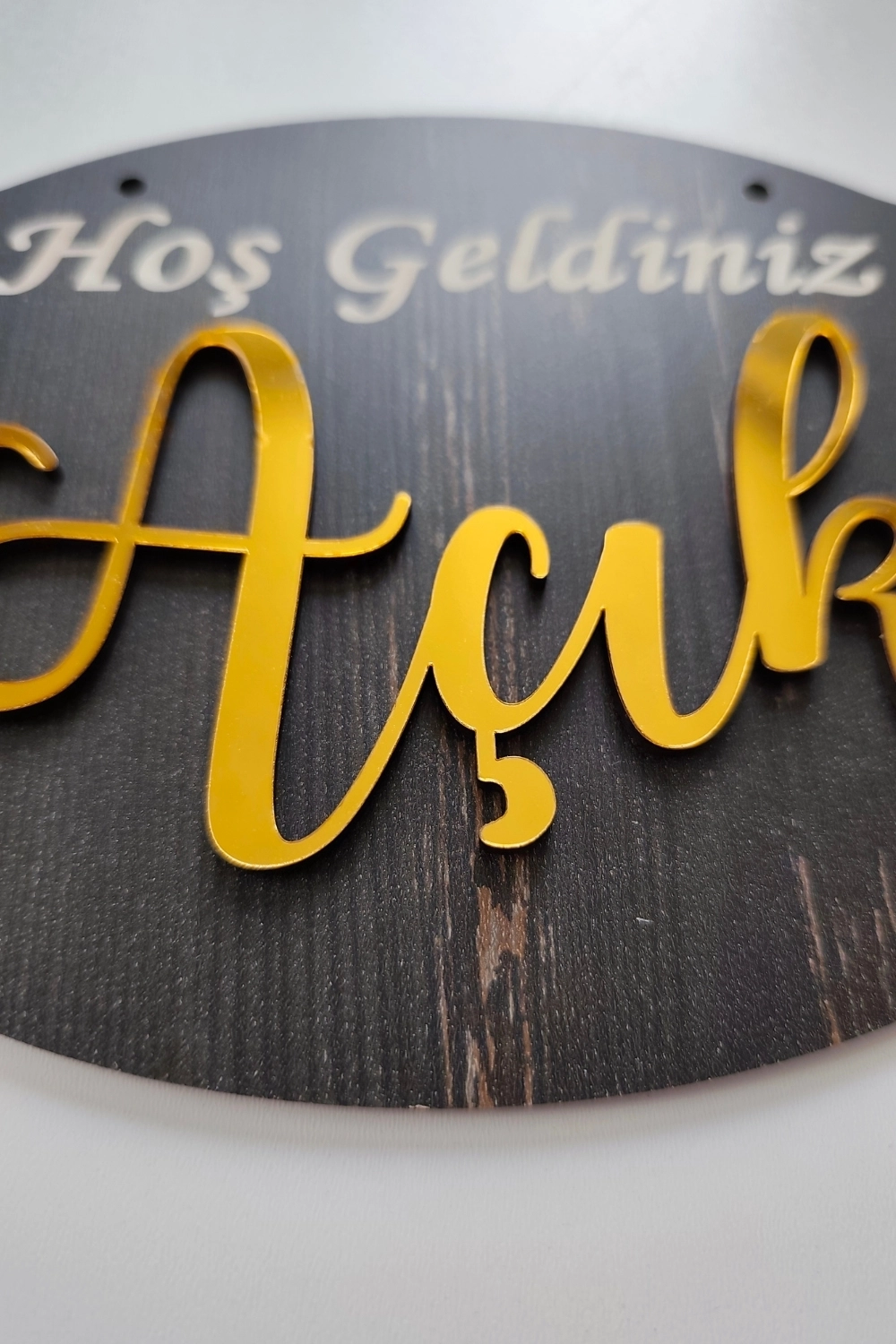 Pleksi Yazılı Modern AÇIK-KAPALI Tabelası -Rebap