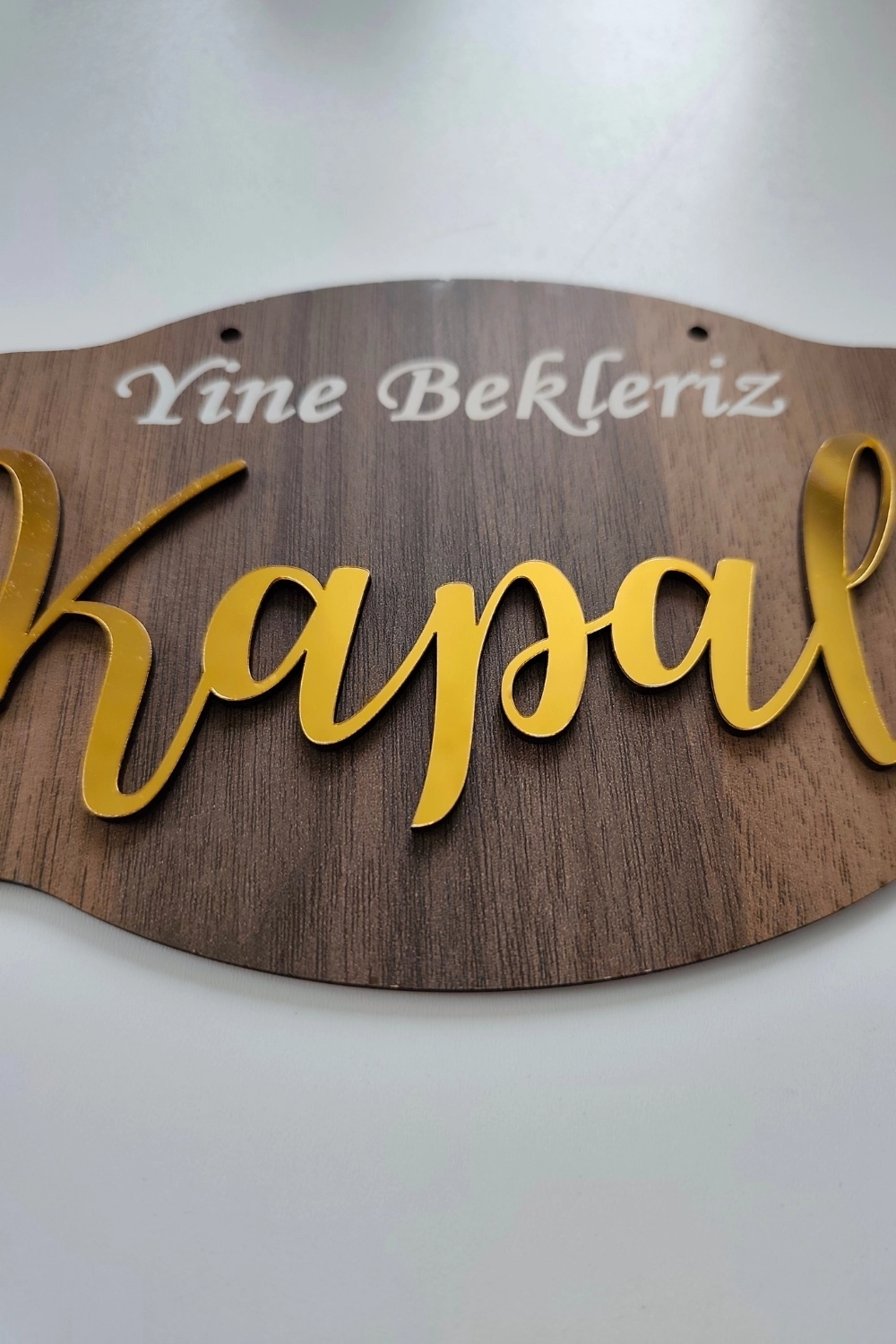 Pleksi Yazılı Modern AÇIK-KAPALI Tabelası - Gediz