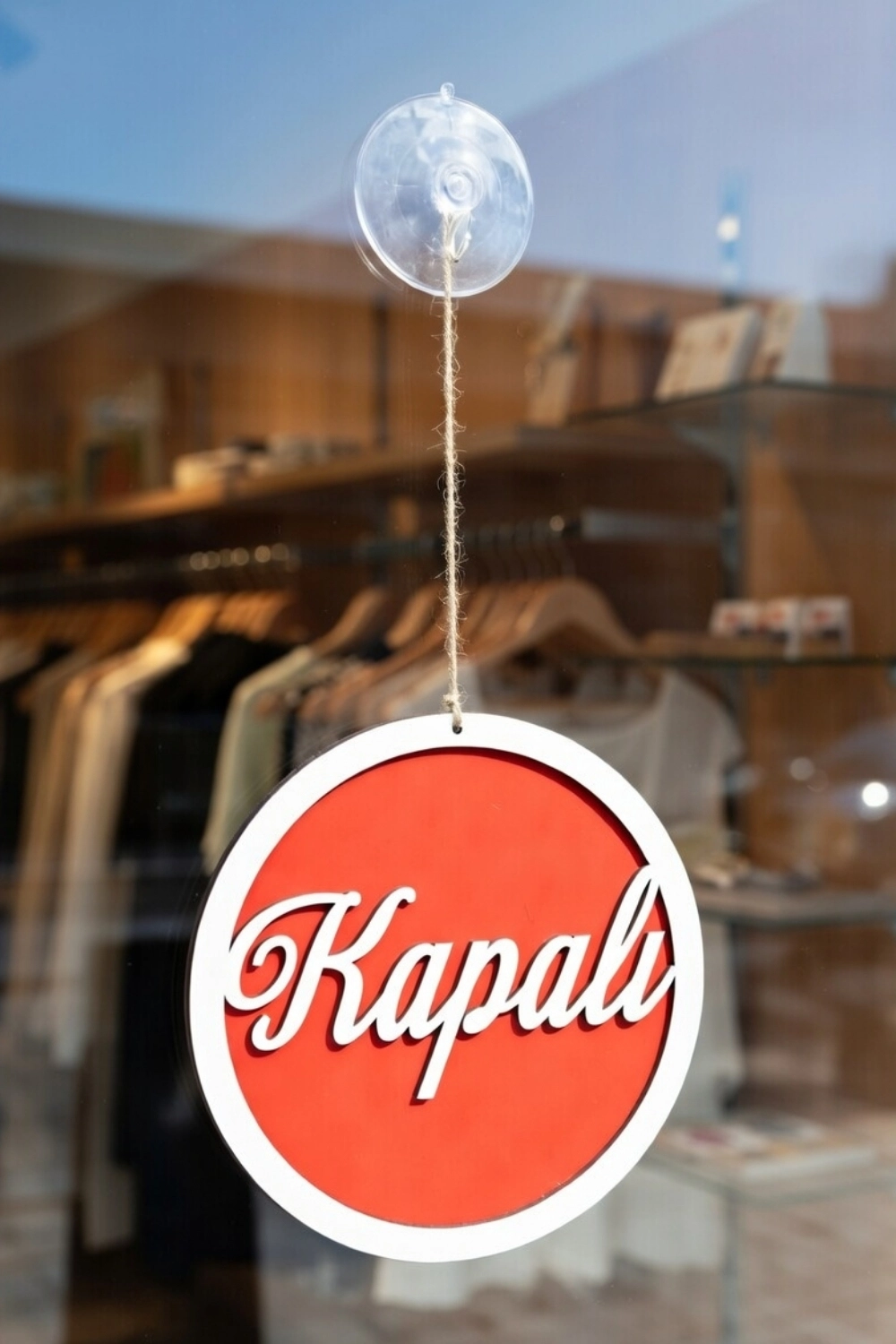 Yuvarlak Model 3D AÇIK-KAPALI Tabelası - Kırmızı