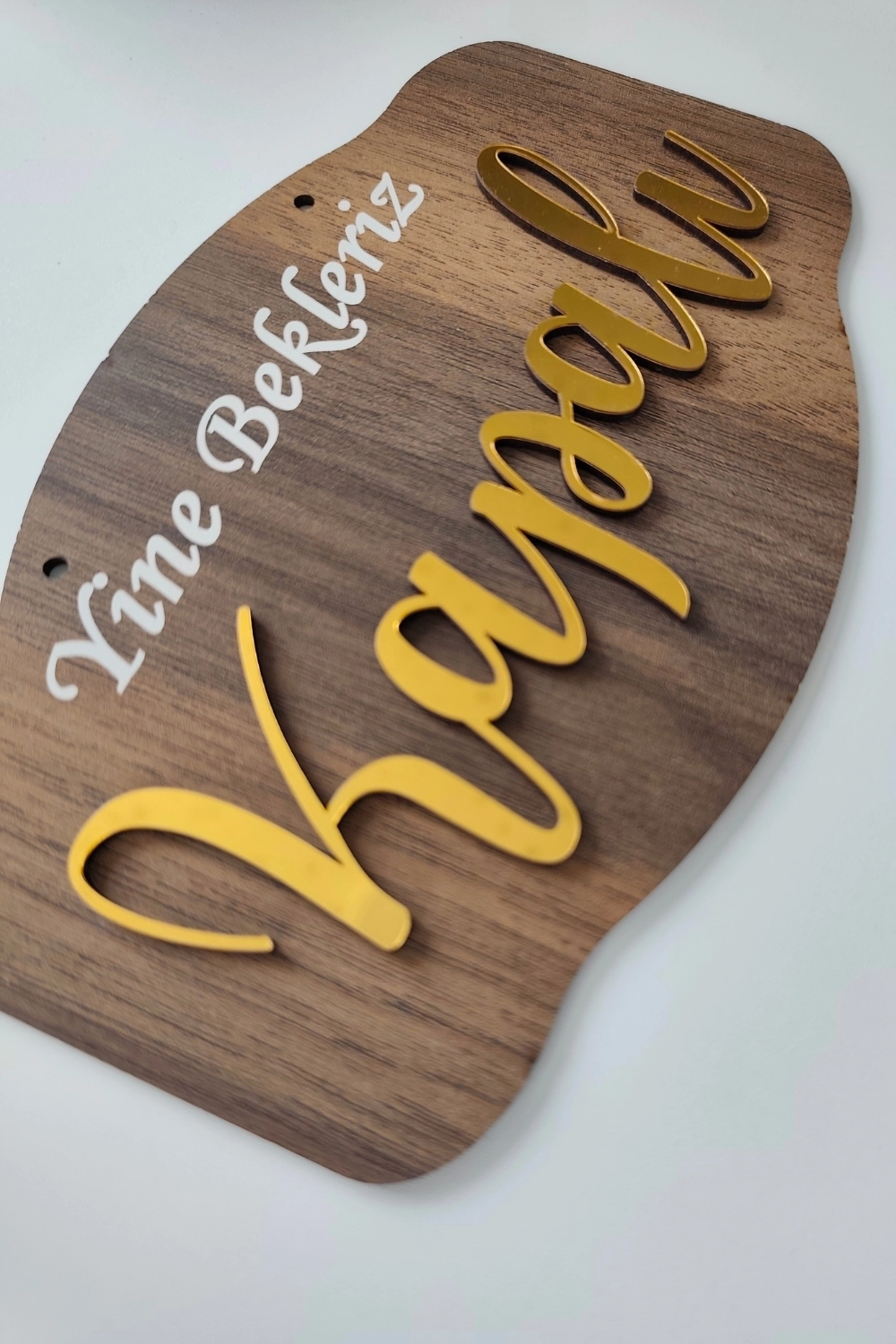 Pleksi Yazılı Modern AÇIK-KAPALI Tabelası - Gediz