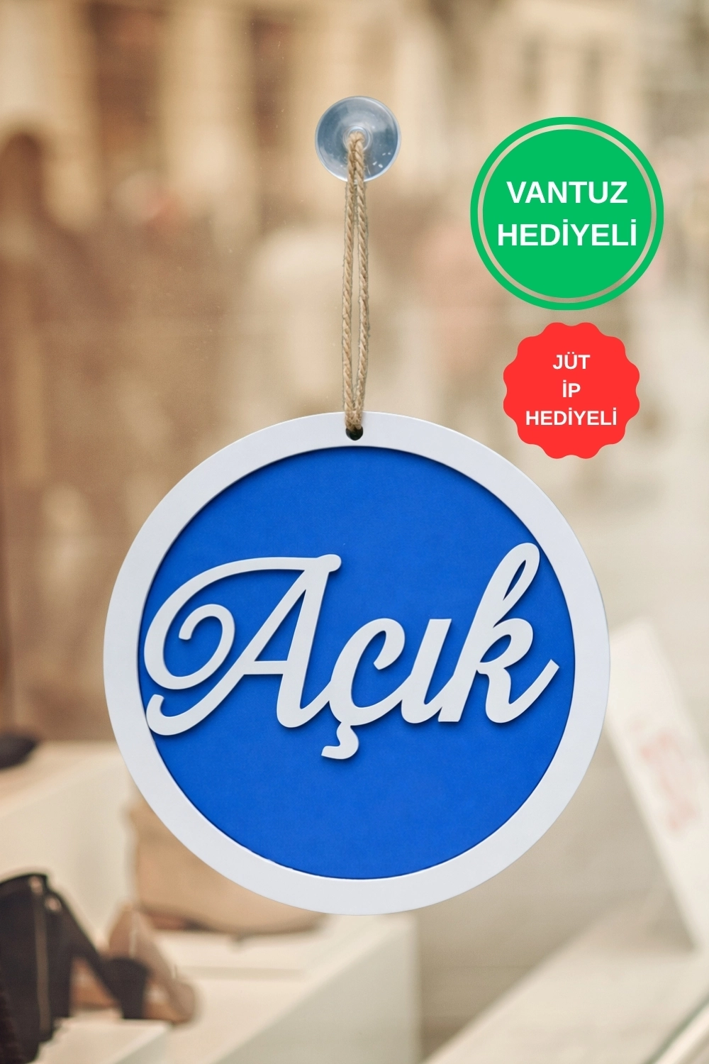 Yuvarlak Model 3D AÇIK-KAPALI Tabelası - Saks