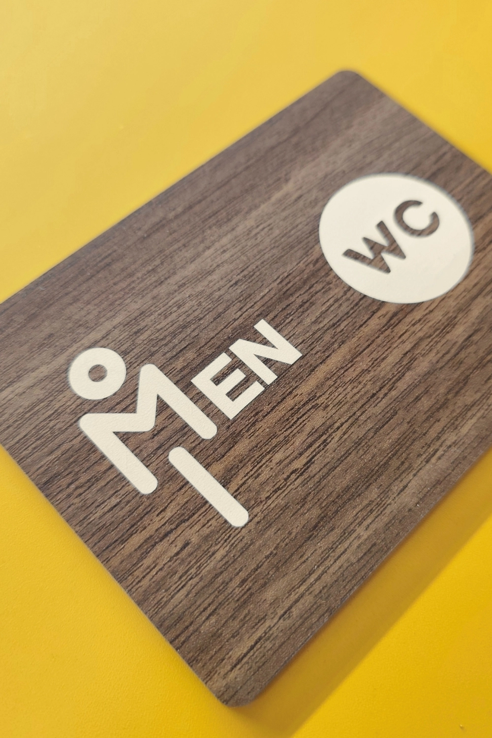 İkili Takım WC Women-Men Yönlendirme Tabelası - Ceviz