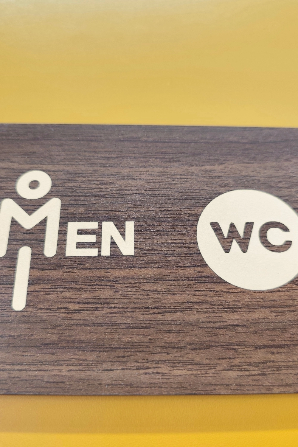 İkili Takım WC Women-Men Yönlendirme Tabelası - Ceviz