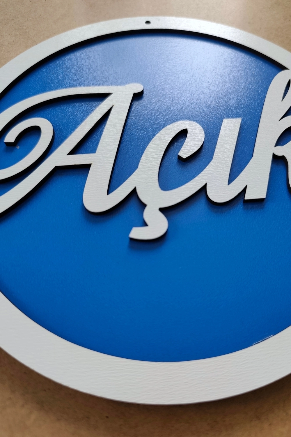 Yuvarlak Model 3D AÇIK-KAPALI Tabelası - Saks