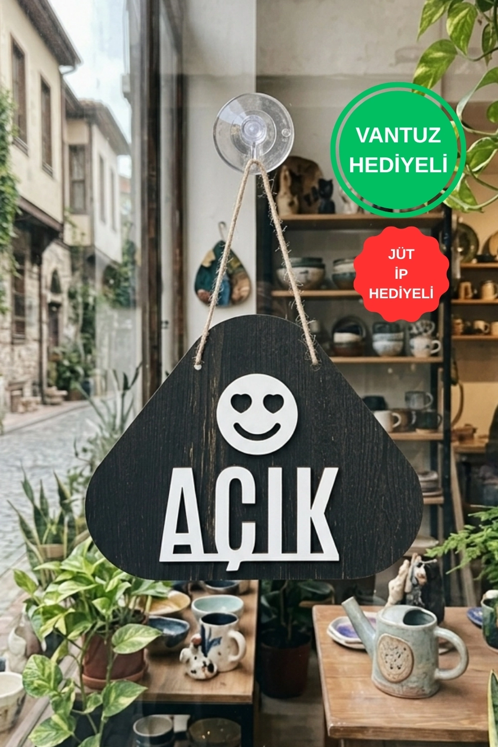 Emoji Desenli Açık-Kapalı Yönlendirme Tabelası - Rebap