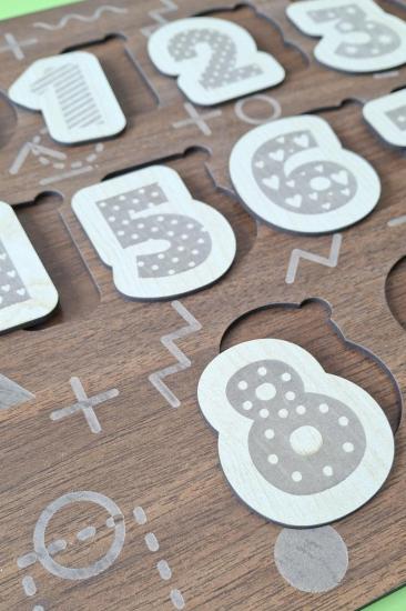 Çocuk Puzzle (Yapboz) Birinci Sınıf Ahşap Rakamlar Eğitici Öğretici Eğlenceli Set